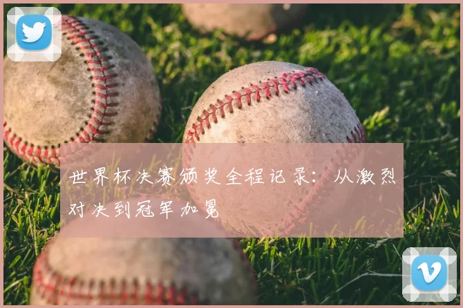 世界杯决赛颁奖全程记录：从激烈对决到冠军加冕